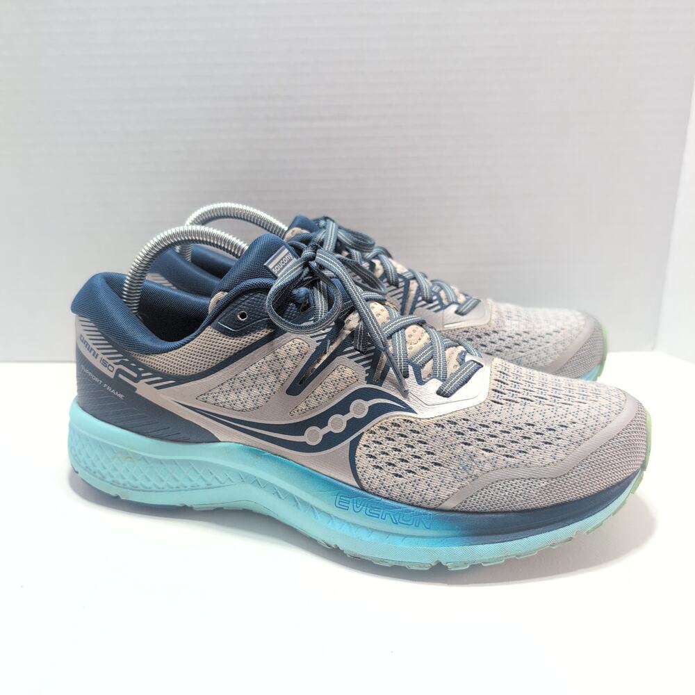 Saucony Omni Iso 2 Everun Running Ocean Blue Silver Shoes Women's 10